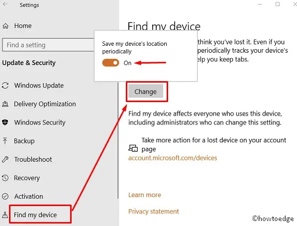 Отслеживание ПК с Windows 10