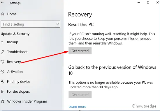 Восстановление