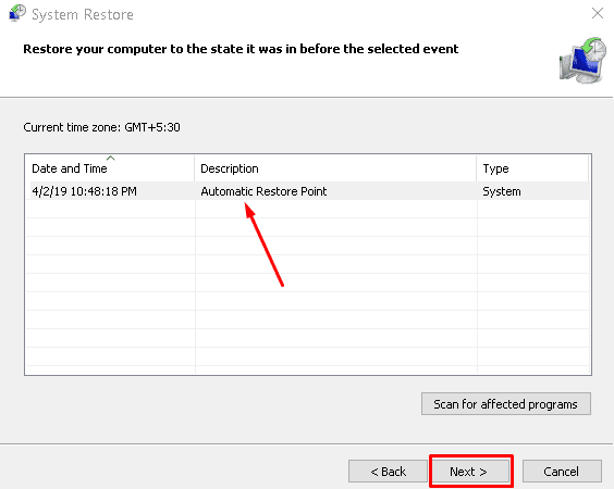 Восстановление системы