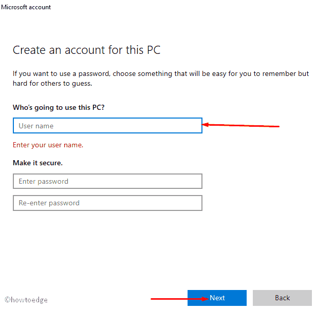 Создать новую учетную запись пользователя