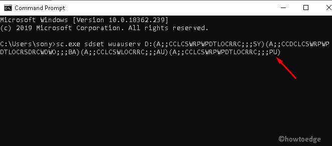 Сбросить компоненты Центра обновления Windows