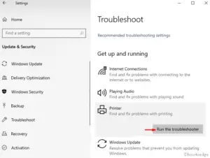 change printer status to online change printer status to online