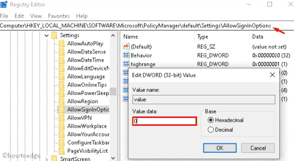 Enable or Disable Hello PIN