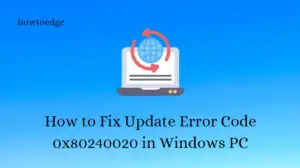 Fix Update Error Code 0x80240020
