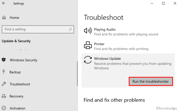 Windows Update Troubleshooter