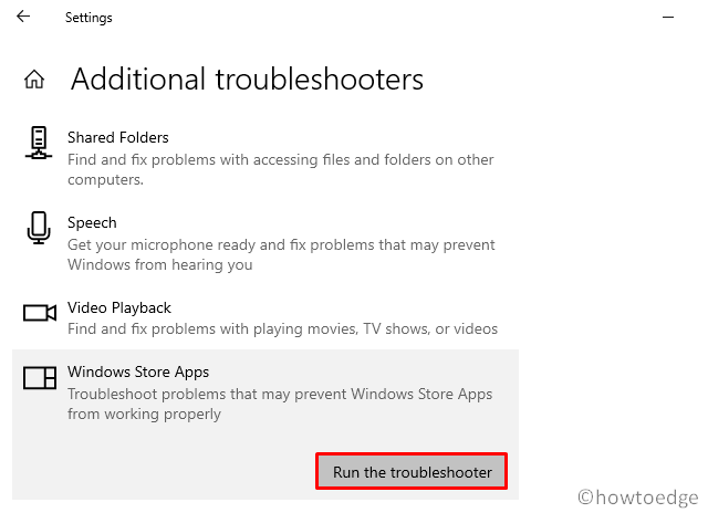 Store Apps Troubleshooter - Error 0x80073D26