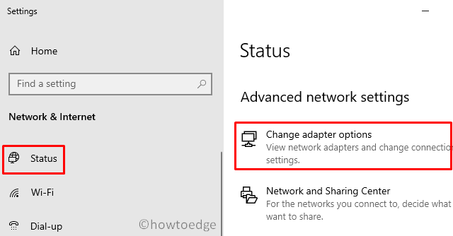 A Network Change was Detected Error - Settings