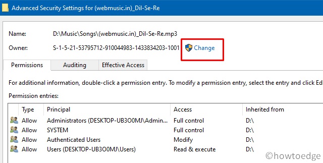 Media Player Error 0xc00d36cb - File Permissions