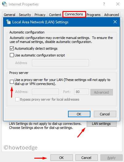 Microsoft Store Error 0x80D05001 - Disable Proxy