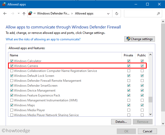 Camera Error 0xa00f4292 - Allow Windows Camera