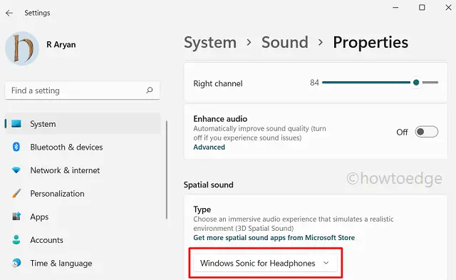 Windows 11 - Пространственный звук