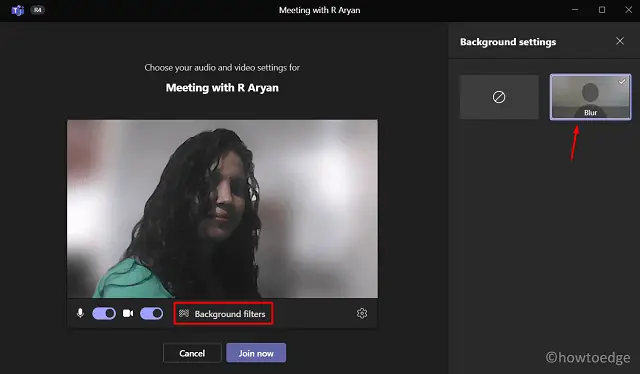 Размытие фона перед встречей