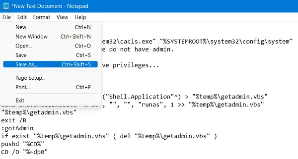 Редактор групповой политики в Windows 11 Home Edition - запустить пакетный файл