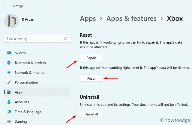 Ошибка запуска или обновления Xbox 0x87e00013 - восстановление или сброс Xbox