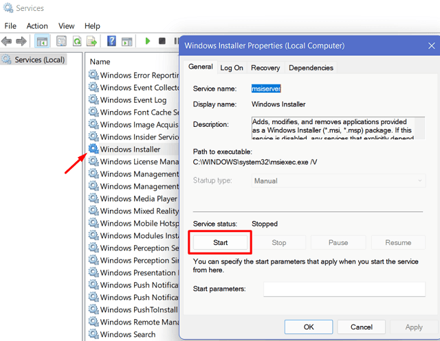 Error 0xC0070652 - Enable Windows Installer Service