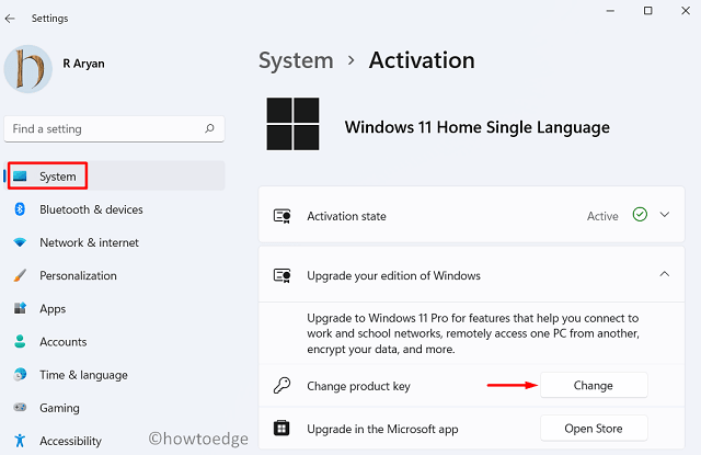 Change Windows 11 Home to Pro
