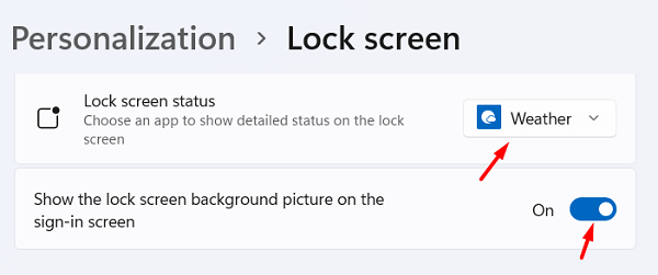 Добавьте виджеты на экран блокировки в Windows 11