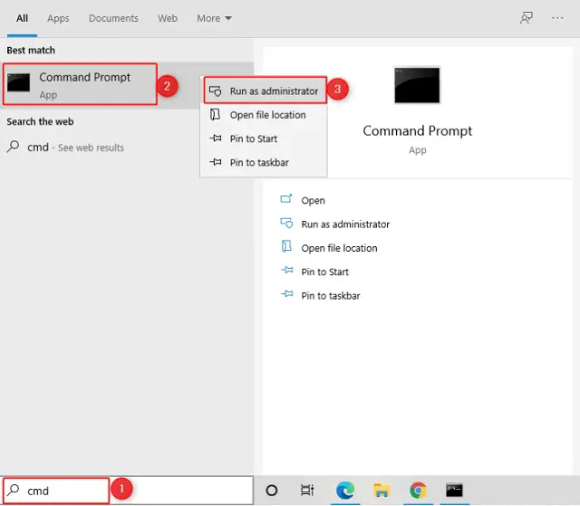 CMD от имени администратора