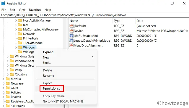 Printer Error 0x00000771 - Modify Registry Permissions