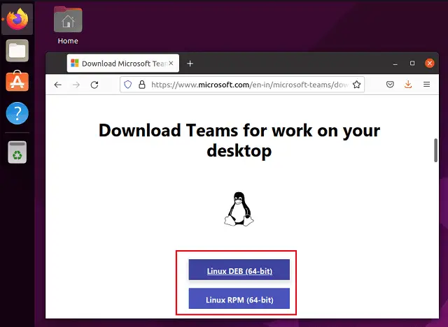 Linux için Teams'i indirin