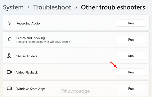Troubleshoot Video Playback in Windows 11