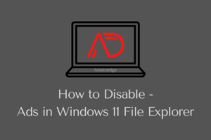 How to Disable - Ads in Windows 11 File Explorer