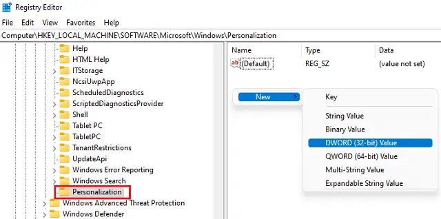 новая запись dword в реестре