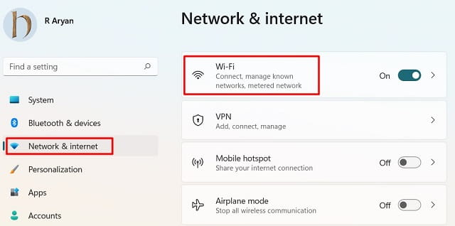 Добавить новое беспроводное сетевое соединение в Windows 11