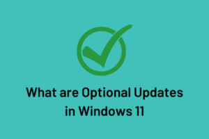 What are Optional Updates in Windows 11 and how to install them