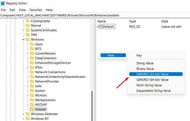 Создайте запись DisableMSI DWORD