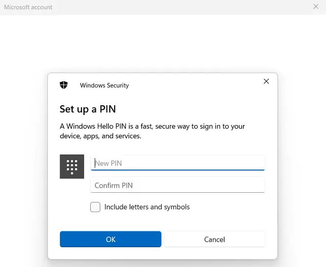 Сгенерируйте PIN-код для Windows Hello
