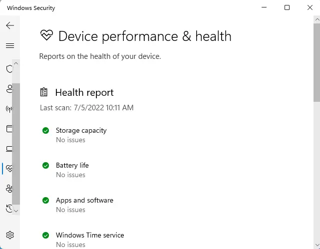 Device performance & health