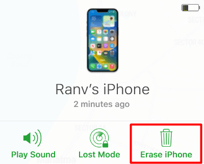 iPhone Erase