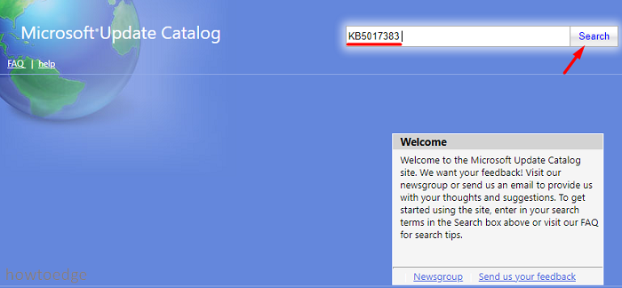Searching for updates over update Catalog - Error Code 0x80070157