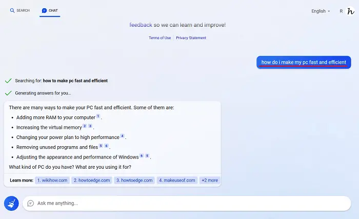 How to use new Bing AI with ChatGPT on Windows