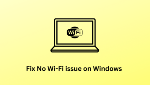 Solve No Wi-Fi issue on Windows 10