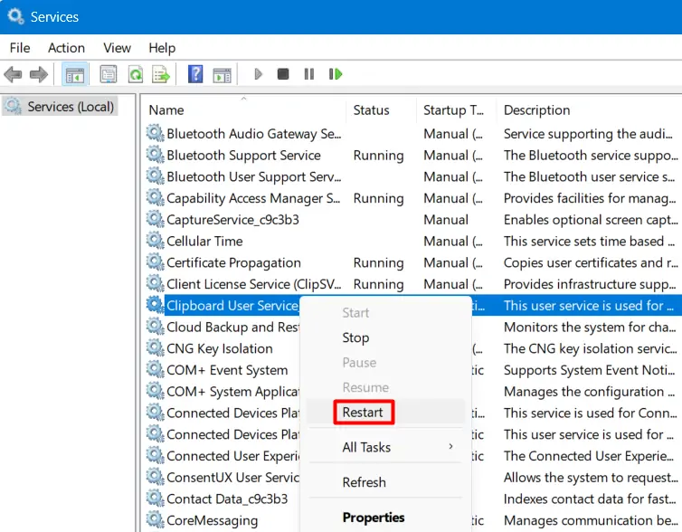 Fix Copy and Paste Not Working in Windows 11